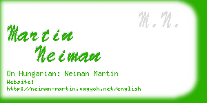 martin neiman business card